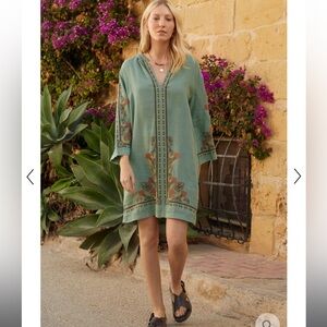 Wrap London Green Embroidered Dress
